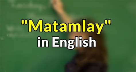 matangay in english|MATAMLAY: Tagalog.